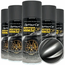 Anthracite Grey HyperDip -Dip Your Cars Anthracite 6 Pack w Swatch