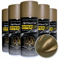 Bronze Gold HyperDip -Dip Your Cars Bronze Gold 6 Pack w Swatch