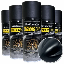 Shadow Black HyperDip -Dip Your Cars Shadow Black 6 Pack w Swatch