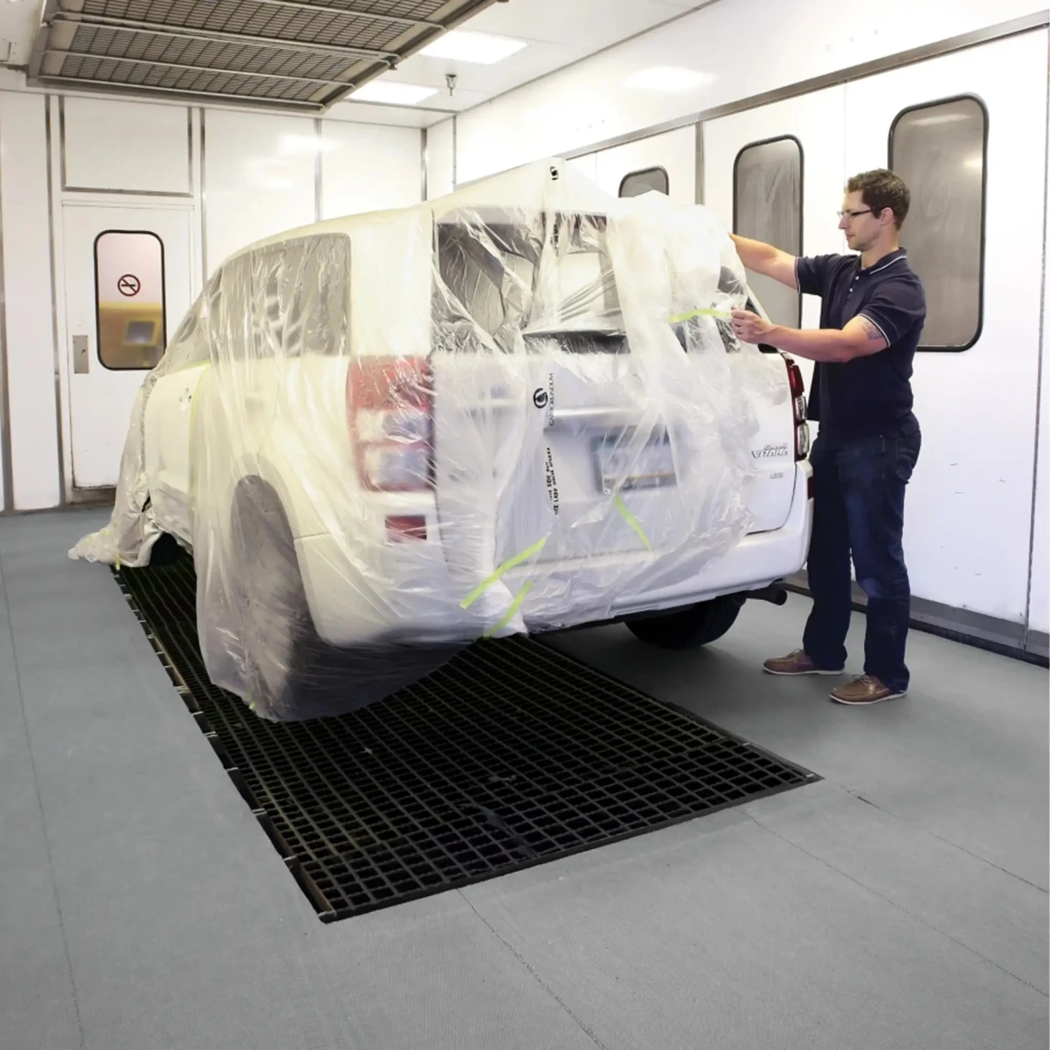 PIG® Paint Booth Mat With Adhesive Backing 5 PIG® Paint Booth Mat With Adhesive Backing - Image 3